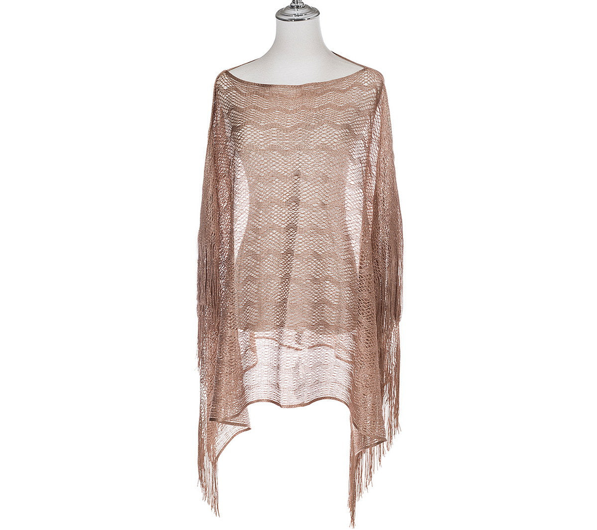 Chevron Poncho - Rose Gold