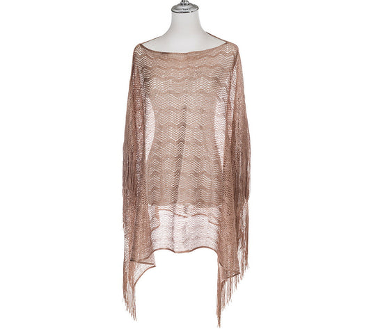 Chevron Poncho - Rose Gold