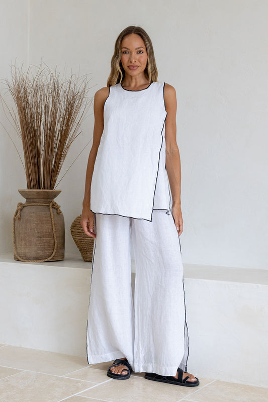 Ariosa Pants - White & Black