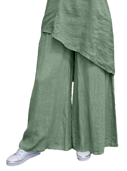 Lyn Linen Pants - Sage