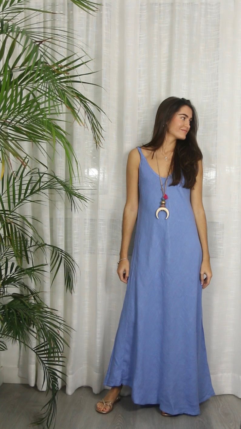 Essential Maxi Dress - Cornflower Blue