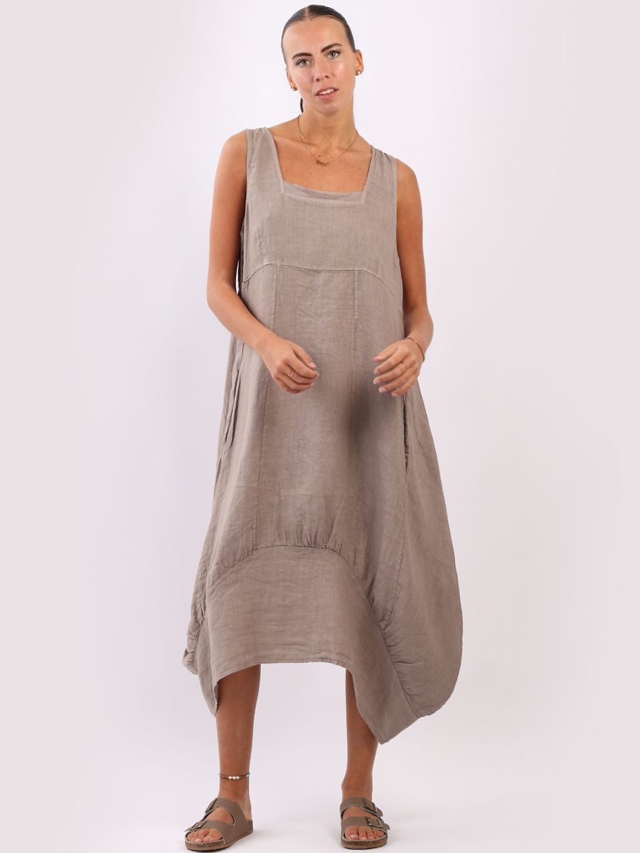 Square Neck Dress - Mocha