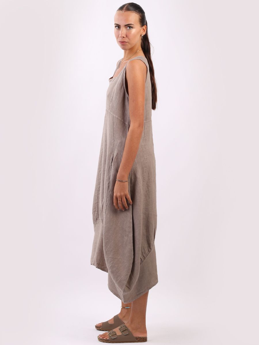 Square Neck Dress - Mocha