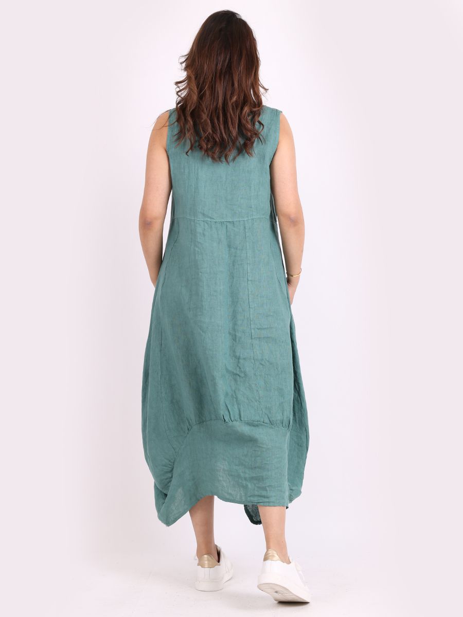 Square Neck Dress - Sea Green