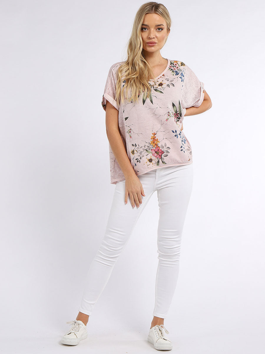 Flora Tee - Pink