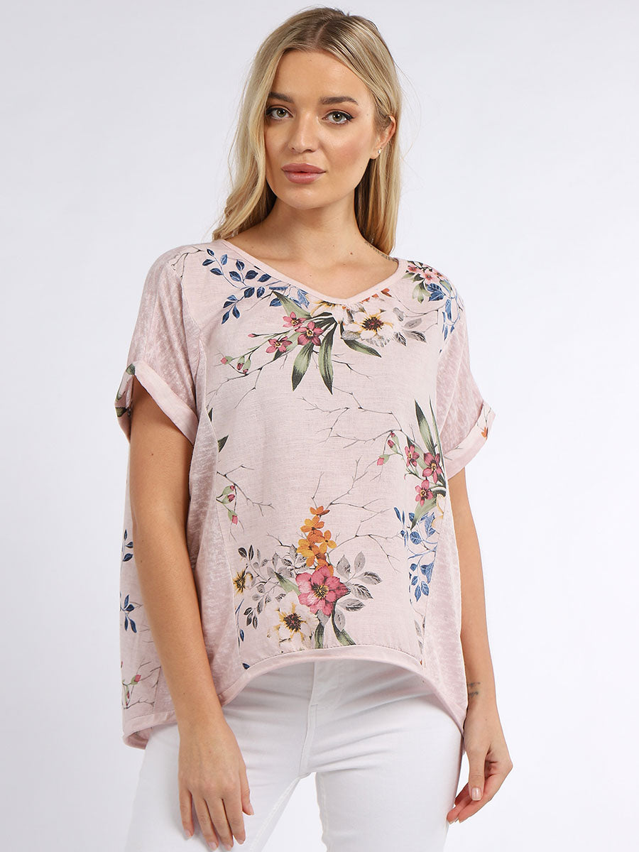Flora Tee - Pink