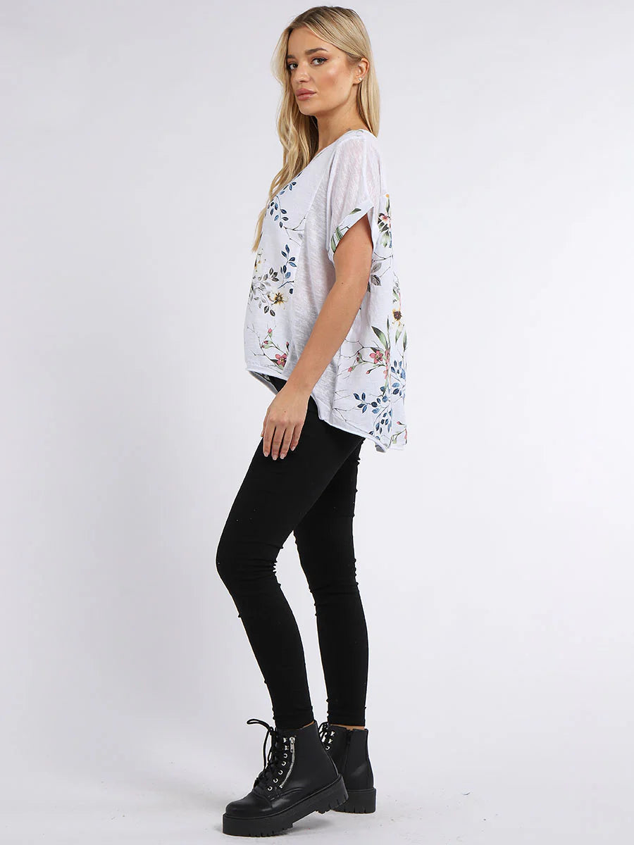 Flora Tee - White