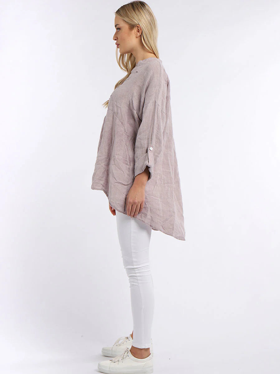 Pleated Panel Top - Musk Pink