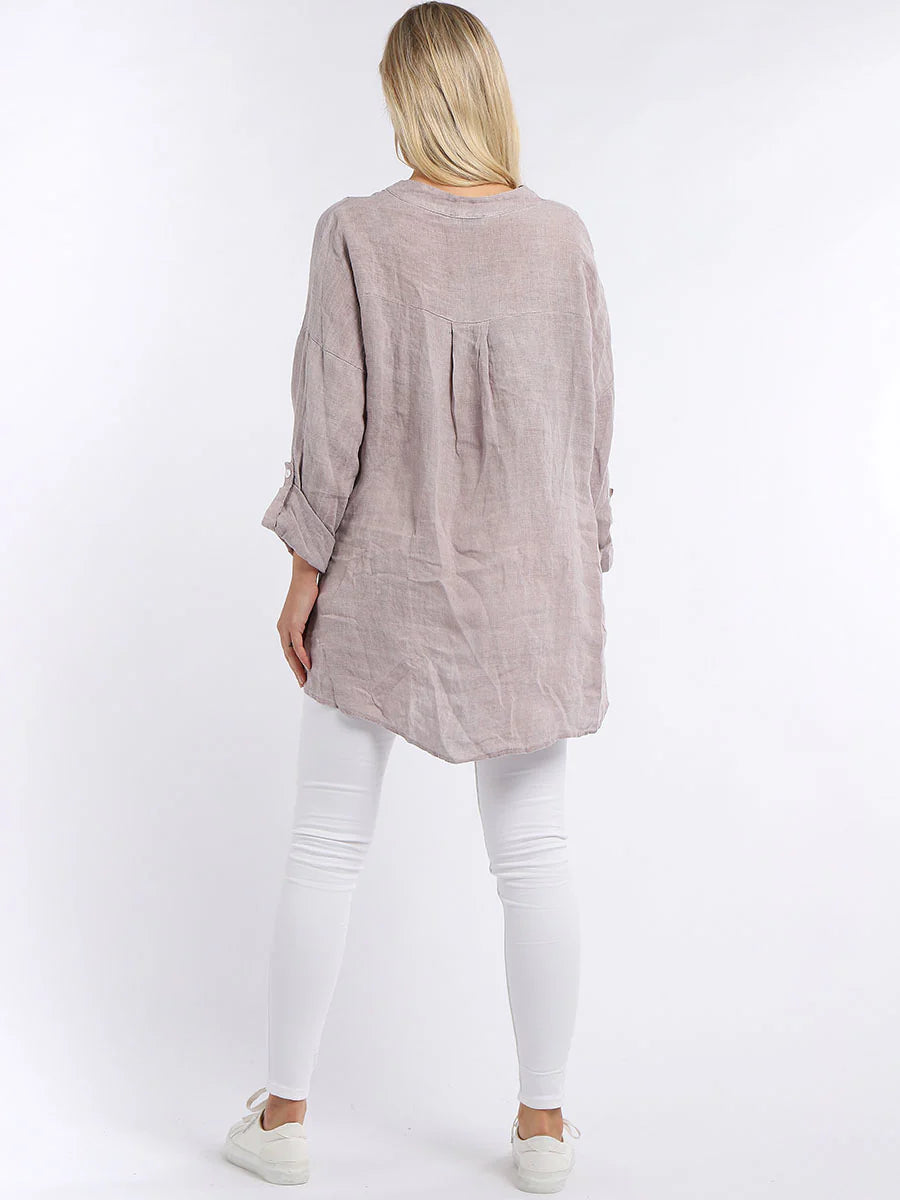 Pleated Panel Top - Musk Pink