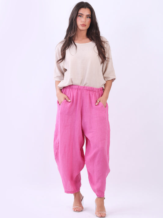 Cocoon Pants - Hot Pink