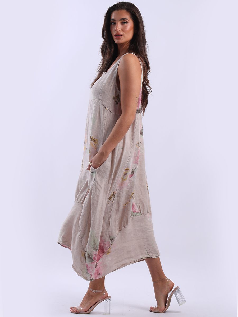 Floral Sundress - Beige