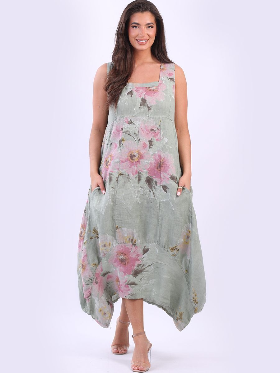 Floral Sundress - Khaki