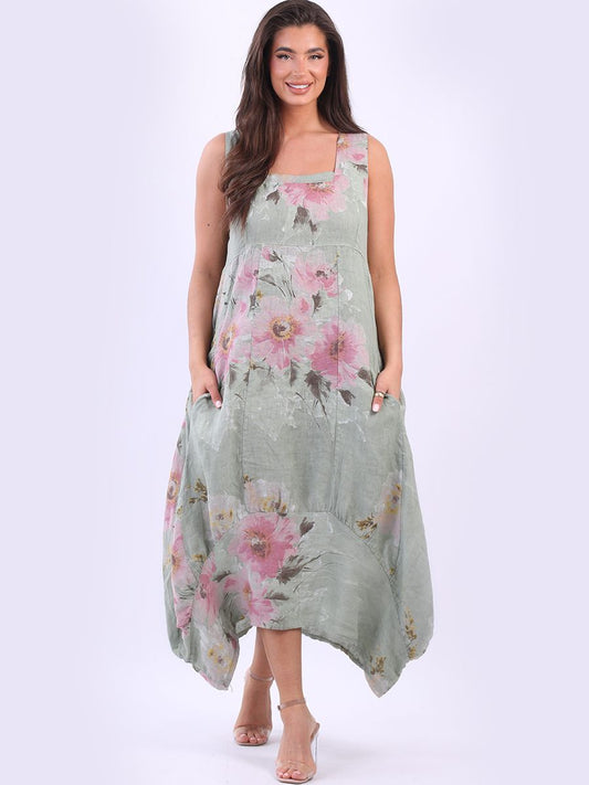 Floral Sundress - Khaki