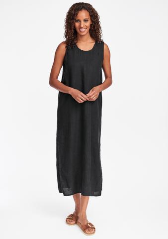 Long Cotton Slip - Black