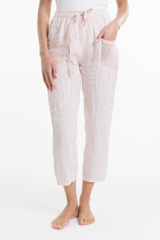 Net Pocket Pants - Blush