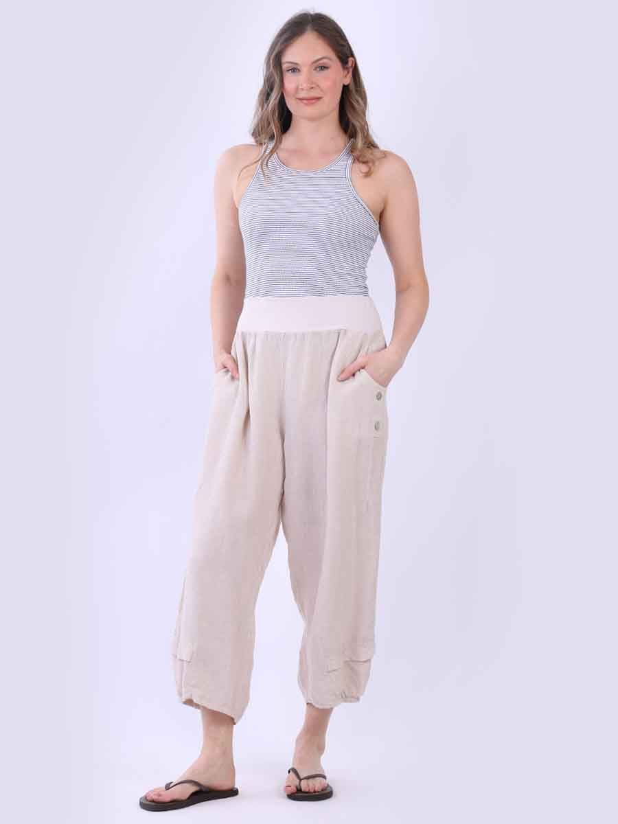 Capri Pants - Beige
