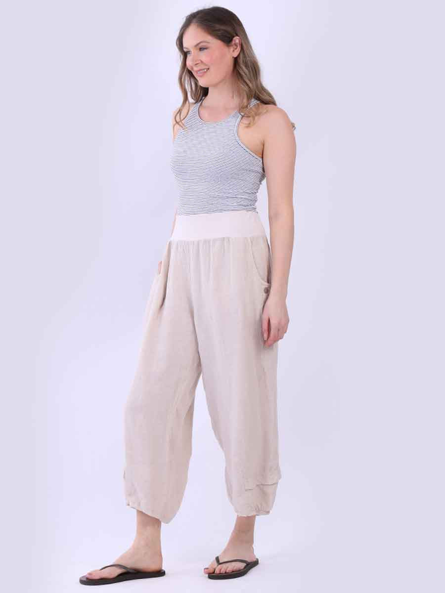 Capri Pants - Beige